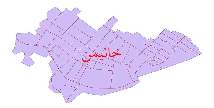 جدیدترین نقشه شیپ فایل شبکه معابر شهر خانمین + pdf