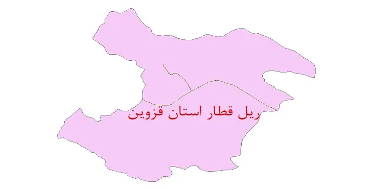 نقشه شیپ فایل خطوط ریلی استان قزوین