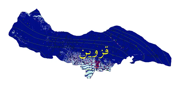 جدیدترین نقشه های شیپ فایل شهرستان قزوین