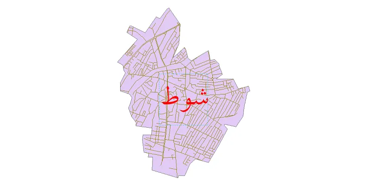 جدیدترین نقشه شیپ فایل شبکه معابر شهر شوط + pdf