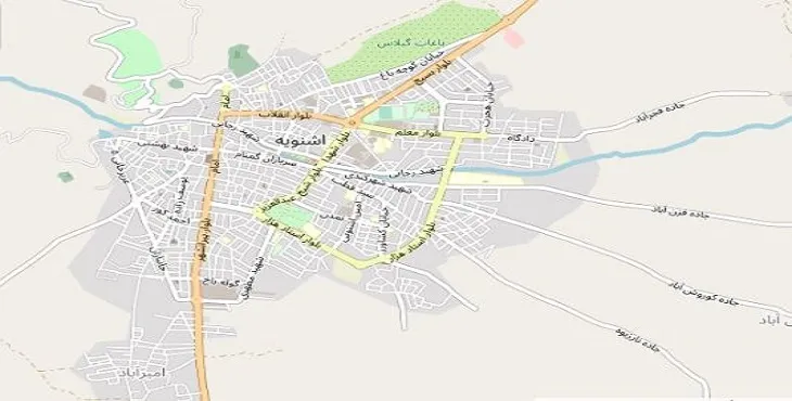جدیدترین نقشه pdf شهر اشنویه