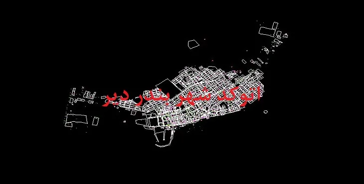 نقشه اتوکد شهر بندر دیر