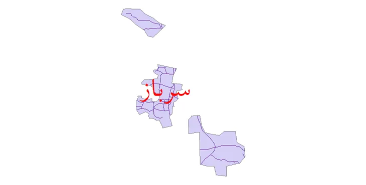 جدیدترین نقشه شیپ فایل شبکه معابر شهر سرباز + pdf