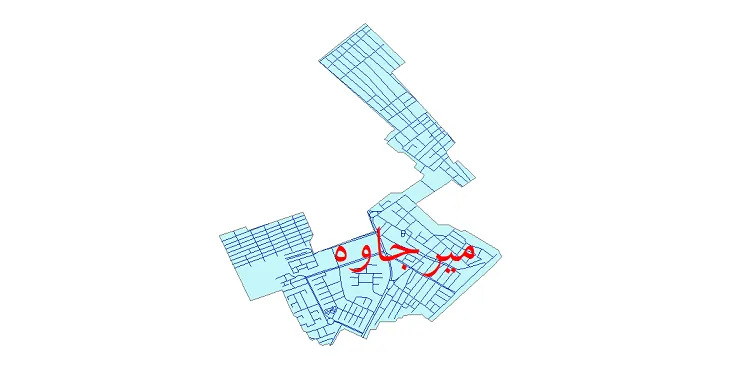 جدیدترین نقشه شیپ فایل شبکه معابر شهر میرجاوه + pdf