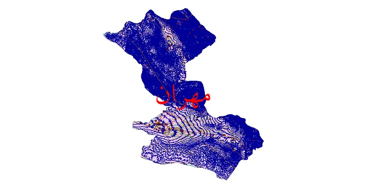 دانلود نقشه های شیپ فایل شهرستان مهران + کاملترین لایه GIS