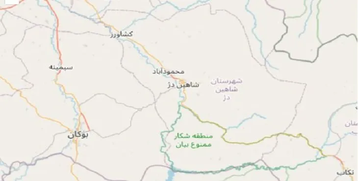 جدیدترین نقشه pdf شهرستان شاهین دژ
