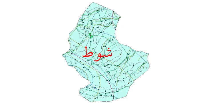 جدیدترین نقشه های شیپ فایل شهرستان شوط