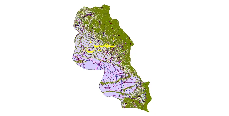 جدیدترین نقشه های شیپ فایل شهرستان نمین