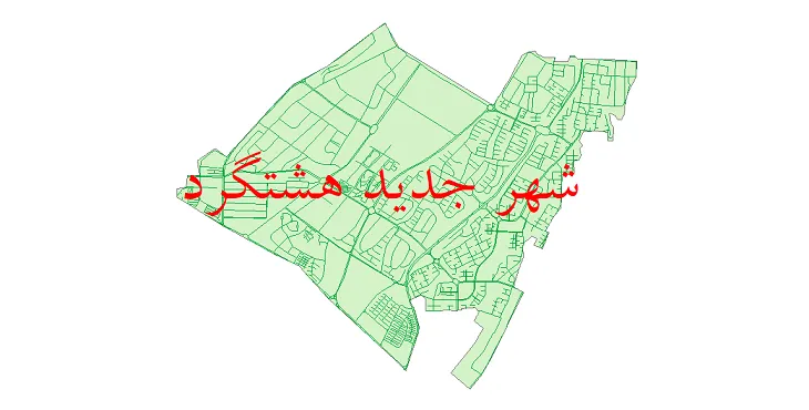 جدیدترین نقشه شیپ فایل شبکه معابر شهر میانه + pdf