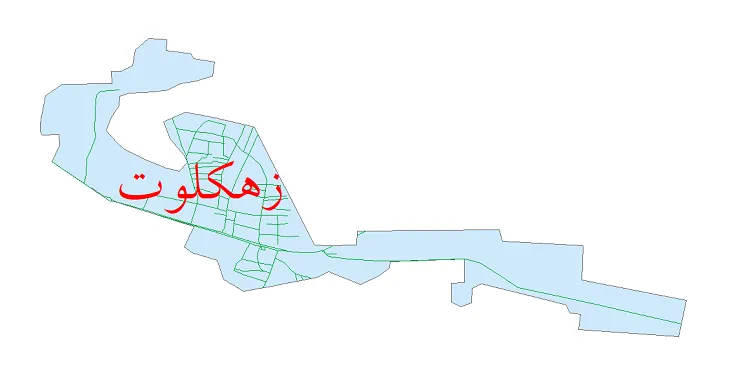 جدیدترین نقشه شیپ فایل شبکه معابر شهر زهکلوت + pdf