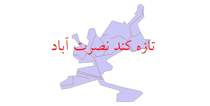 جدیدترین نقشه شیپ فایل شبکه معابر شهر تازه کند + pdf