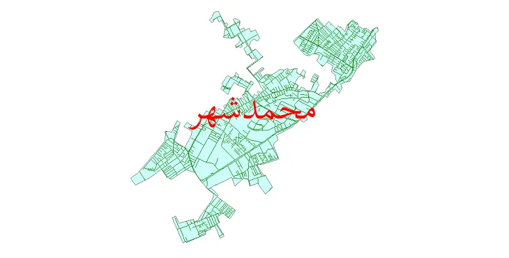 جدیدترین نقشه شیپ فایل شبکه معابر شهر محمدشهر کرج + pdf