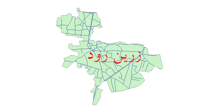 جدیدترین نقشه شیپ فایل شبکه معابر شهر زرین رود + pdf