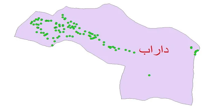 دانلود نقشه شیپ فایل کیفیت آب چاه های شهرستان داراب