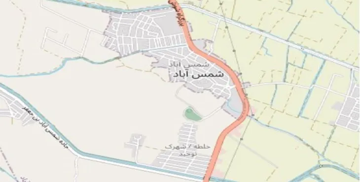 جدیدترین نقشه pdf شهر شمس آباد