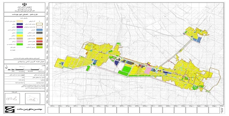 دانلود نقشه کاربری اراضی شهر مهردشت | وضع موجود+پیشنهادی