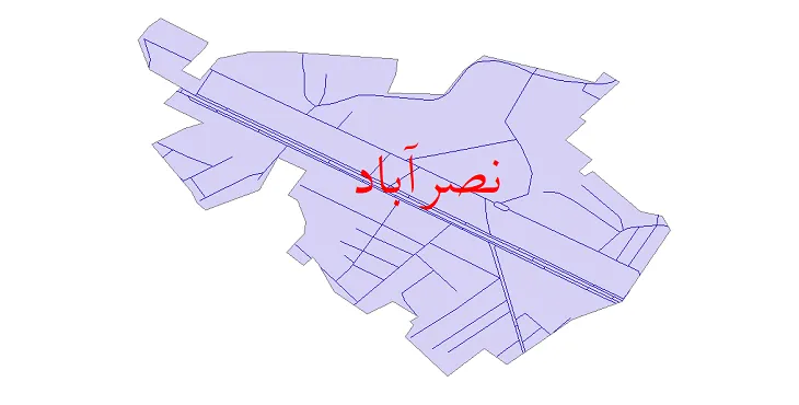 جدیدترین نقشه شیپ فایل شبکه معابر شهر نصرآباد + pdf