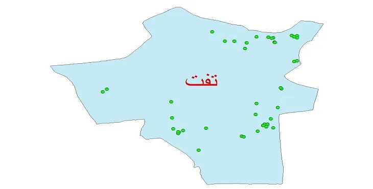دانلود نقشه شیپ فایل کیفیت آب چاه های شهرستان تفت