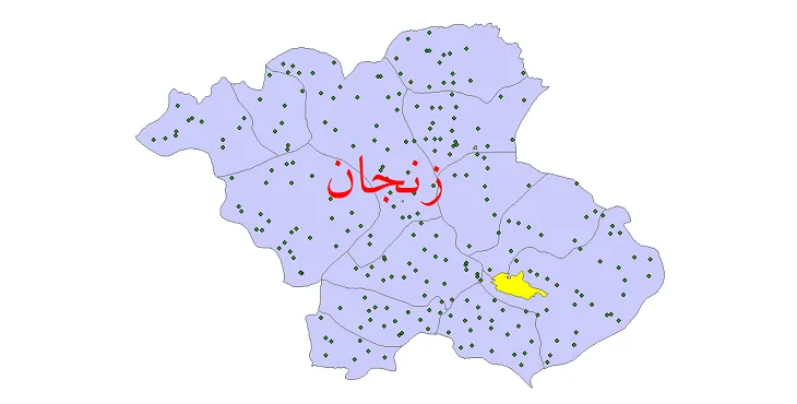 شیپ فایل تقسیمات سیاسی شهرستان زنجان + فایل pdf