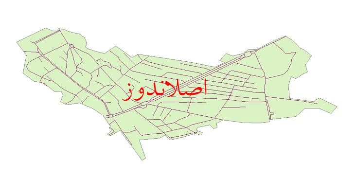 جدیدترین نقشه شیپ فایل شبکه معابر شهر اصلاندوز + pdf