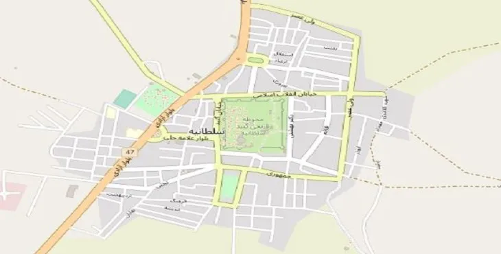 جدیدترین نقشه pdf شهر سلطانیه