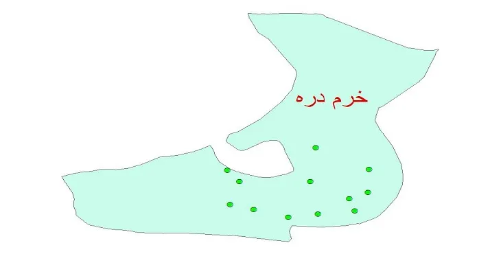 دانلود نقشه شیپ فایل کیفیت آب چاه های شهرستان خرمدره