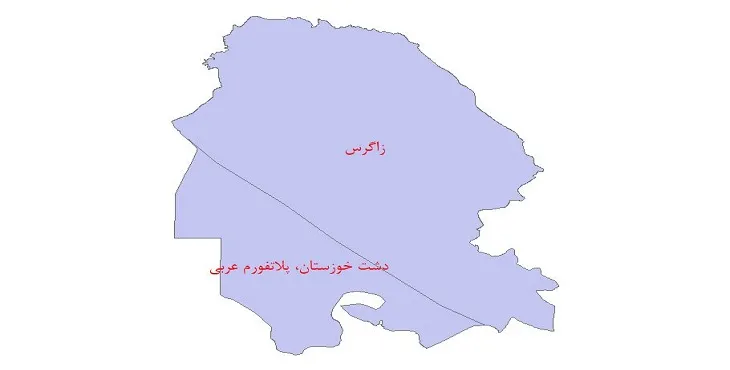 نقشه شیپ فایل ساختار زمین ساختی استان خوزستان