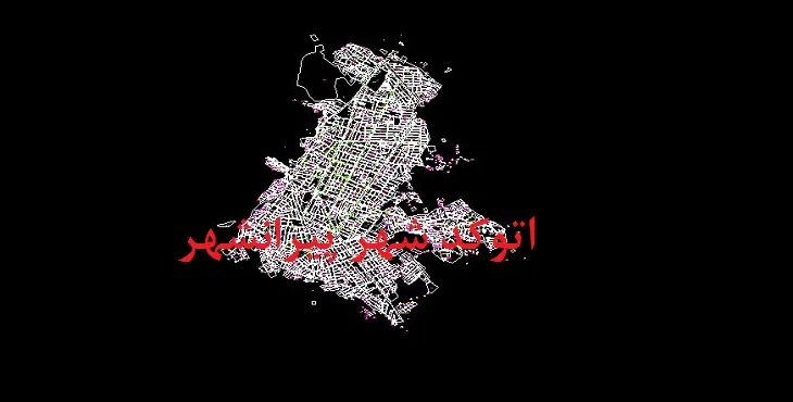 نقشه اتوکد شهر پیرانشهر
