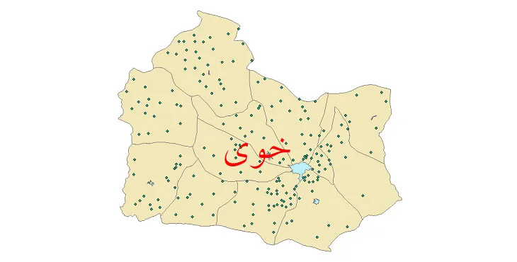 شیپ فایل تقسیمات سیاسی شهرستان خوی + فایل pdf
