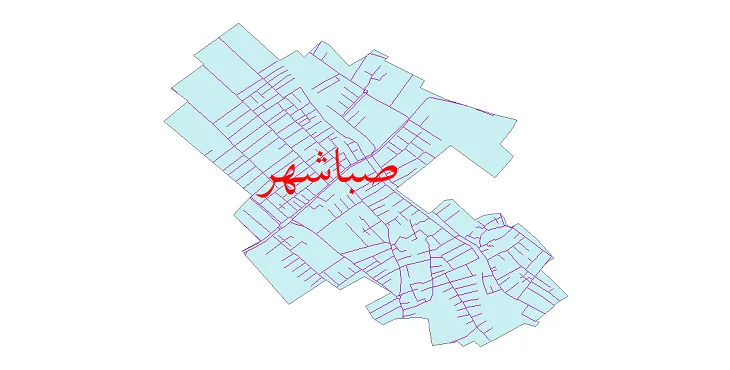 جدیدترین نقشه شیپ فایل شبکه معابر شهر صباشهر + pdf