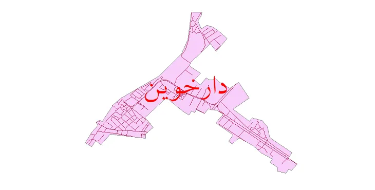 جدیدترین نقشه شیپ فایل شبکه معابر شهر دارخوین + pdf