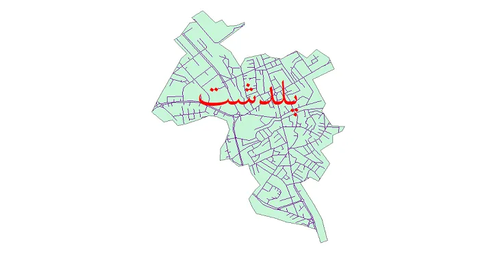 جدیدترین نقشه شیپ فایل شبکه معابر شهر پلدشت + pdf