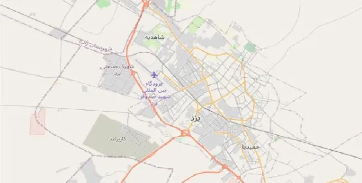 جدیدترین نقشه pdf شهر یزد