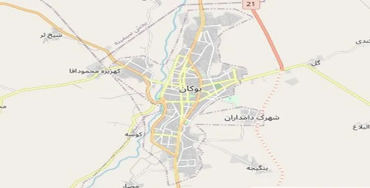 جدیدترین نقشه pdf شهر بوکان