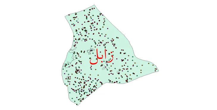 شیپ فایل جمعیت نقاط شهری و روستایی شهرستان زابل از سال 1335 تا 1395