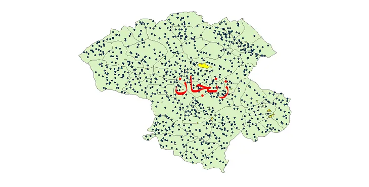 شیپ فایل تقسیمات سیاسی استان زنجان + فایل pdf