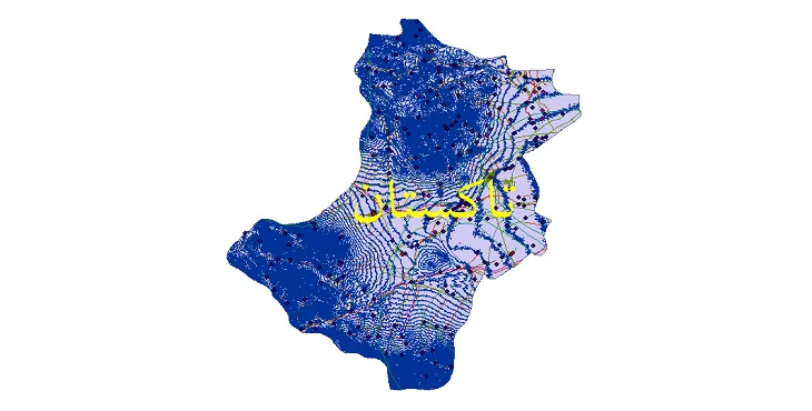 جدیدترین نقشه های شیپ فایل شهرستان تاکستان