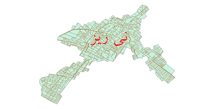 دانلود نقشه شیپ فایل شبکه معابر شهر نی ریز