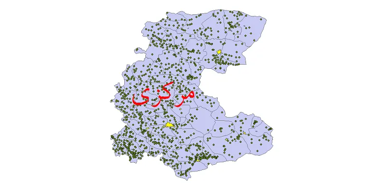 شیپ فایل تقسیمات سیاسی استان مرکزی + فایل pdf