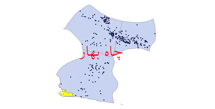 دانلود نقشه شیپ فایل (GIS) تقسیمات سیاسی شهرستان چابهار سال 1400