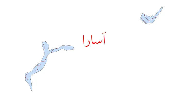 جدیدترین نقشه شیپ فایل شبکه معابر شهر آسارا + pdf