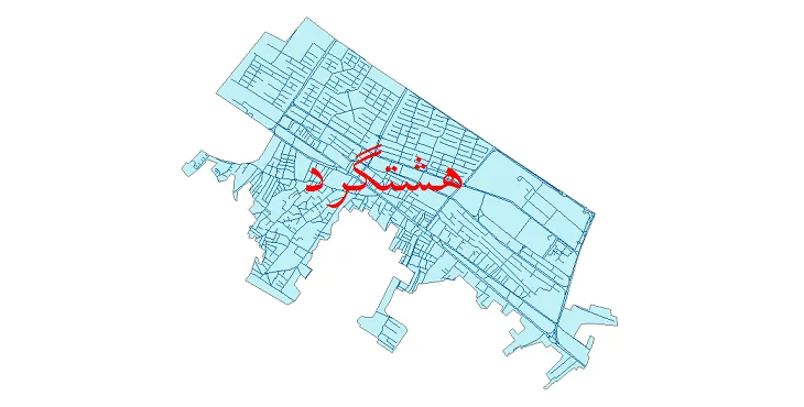 جدیدترین نقشه شیپ فایل شبکه معابر شهر هشتگرد + pdf