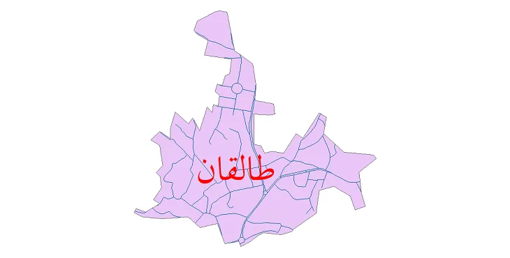 جدیدترین نقشه شیپ فایل شبکه معابر شهر طالقان + pdf