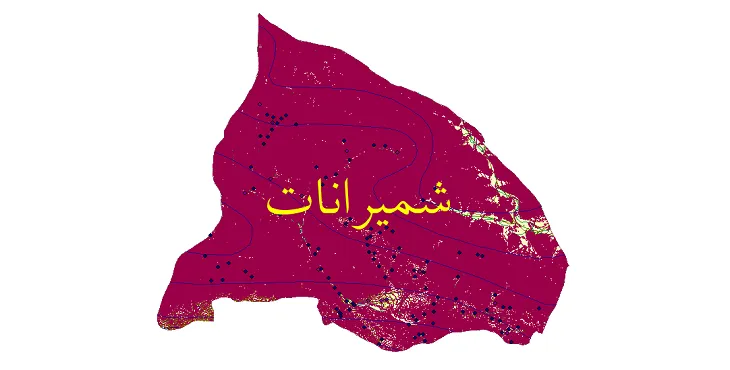 جدیدترین نقشه های شیپ فایل شهرستان شمیرانات