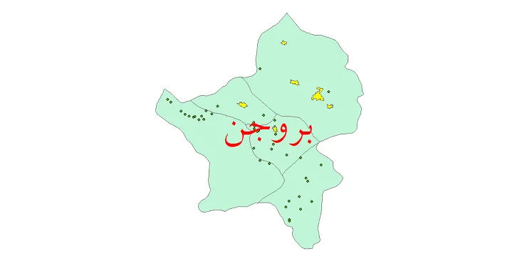 شیپ فایل تقسیمات سیاسی شهرستان بروجن + فایل pdf