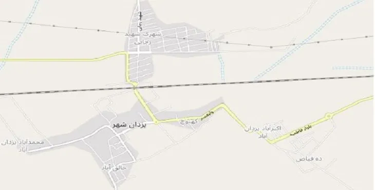 جدیدترین نقشه pdf شهر یزدانشهر