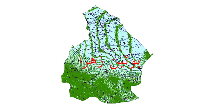 جدیدترین نقشه های شیپ فایل شهرستان بویین زهرا