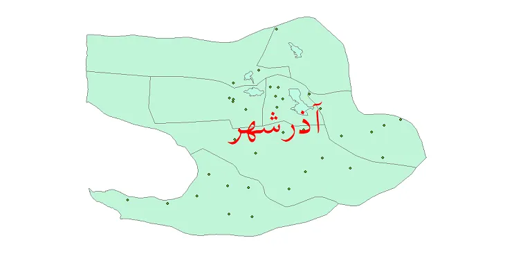 شیپ فایل تقسیمات سیاسی شهرستان آذرشهر + فایل pdf
