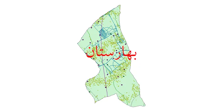 جدیدترین نقشه های شیپ فایل شهرستان بهارستان
