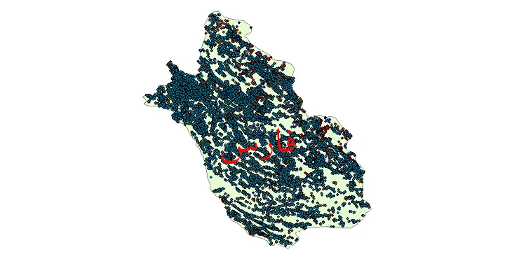 شیپ فایل جمعیت نقاط شهری و روستایی استان فارس از سال 35 تا 95